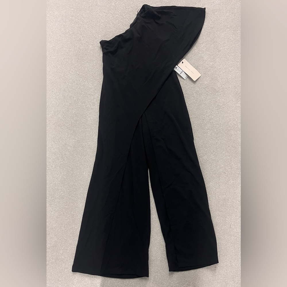 Adrianna Papell Flutter One Shoulder Jumpsuit